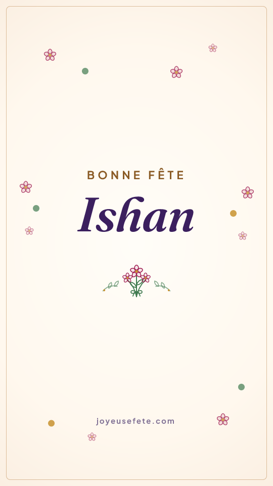 Image « Bonne fête Ishan » au format story
