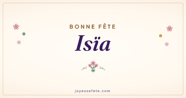 Image « Bonne fête Isïa » au format large