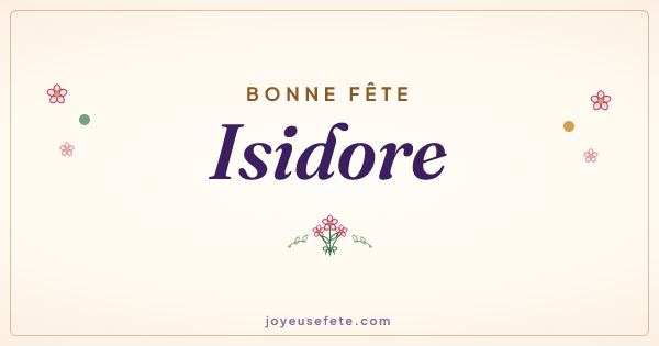 Image « Bonne fête Isidore » au format large