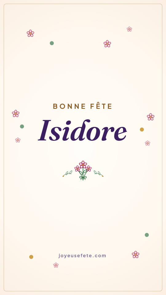 Image « Bonne fête Isidore » au format story