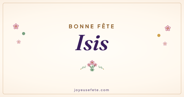 Image « Bonne fête Isis » au format large
