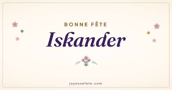 Image « Bonne fête Iskander » au format large