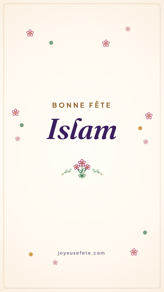 Image « Bonne fête Islam » au format story