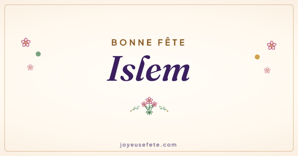 Image « Bonne fête Islem » au format large