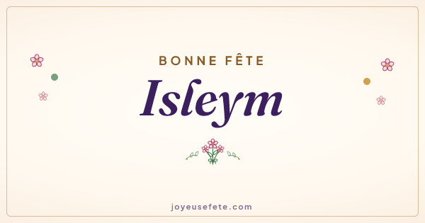 Image « Bonne fête Isleym » au format large