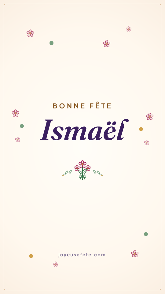 Image « Bonne fête Ismaël » au format story