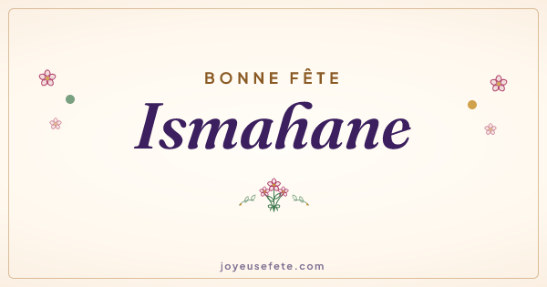 Image « Bonne fête Ismahane » au format large
