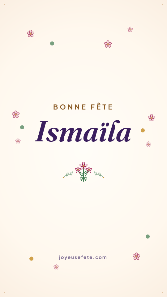Image « Bonne fête Ismaïla » au format story