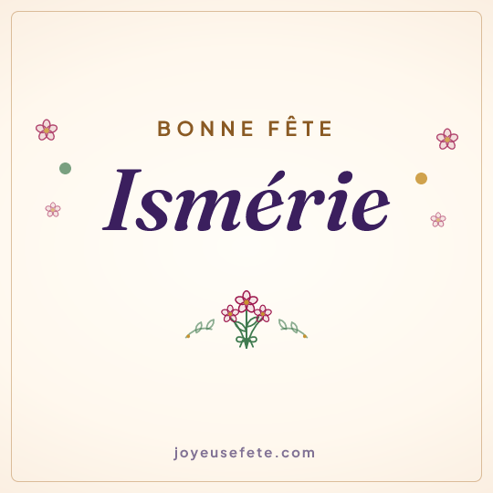 Image carrée « Bonne fête Ismérie » pour WhatsApp