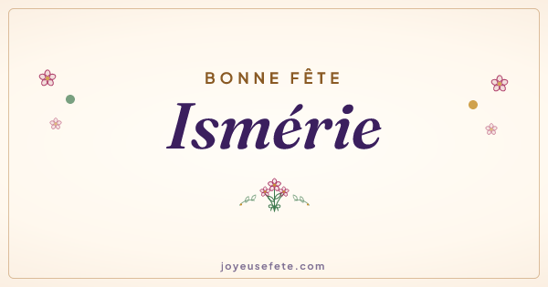 Image « Bonne fête Ismérie » au format large
