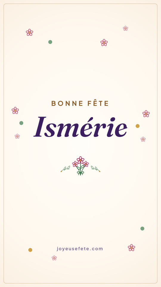 Image « Bonne fête Ismérie » au format story