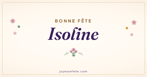 Image « Bonne fête Isoline » au format large