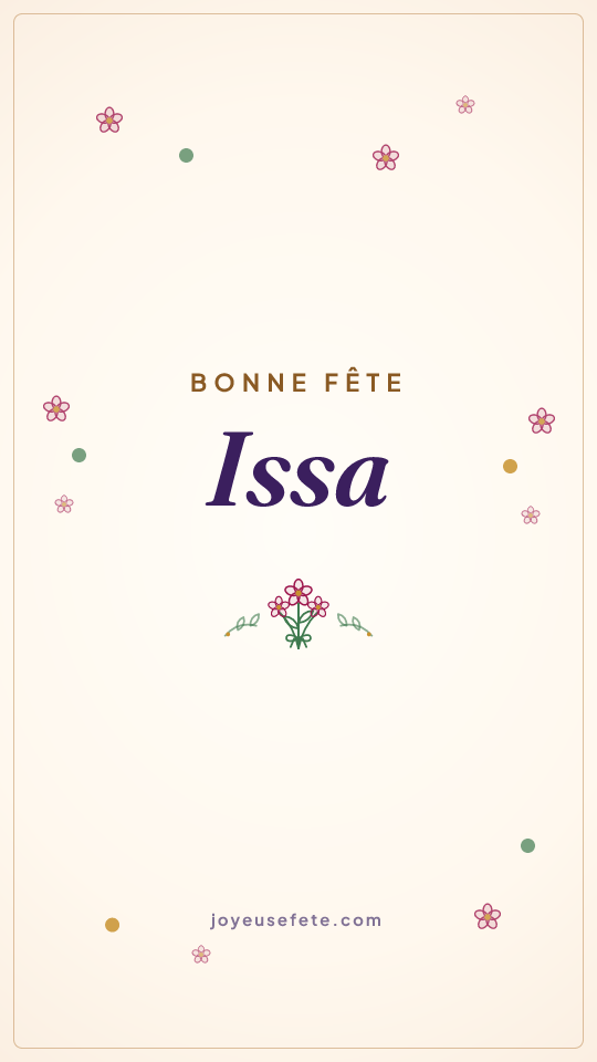 Image « Bonne fête Issa » au format story