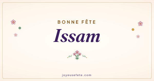 Image « Bonne fête Issam » au format large