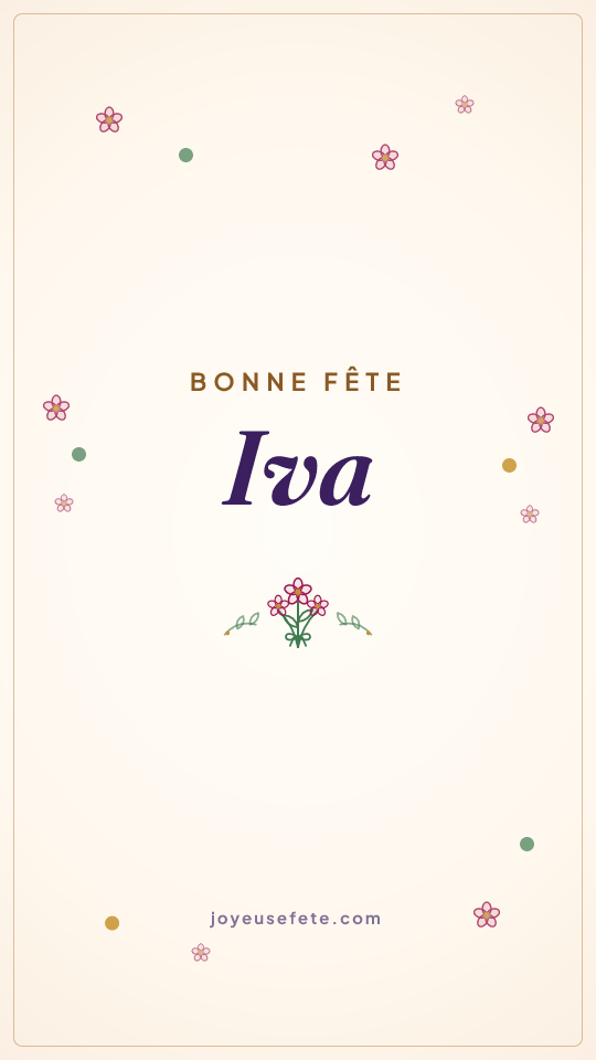 Image « Bonne fête Iva » au format story