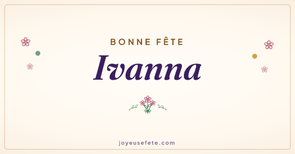 Image « Bonne fête Ivanna » au format large