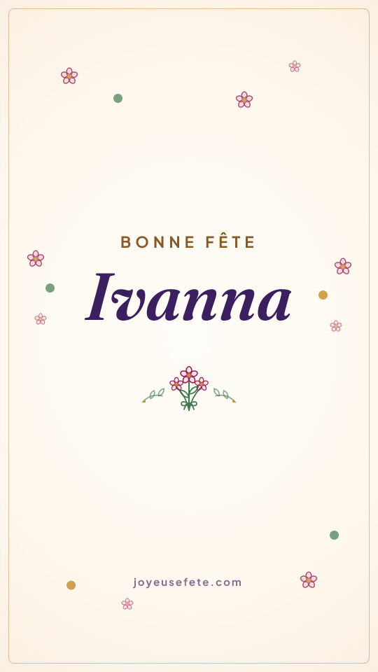 Image « Bonne fête Ivanna » au format story
