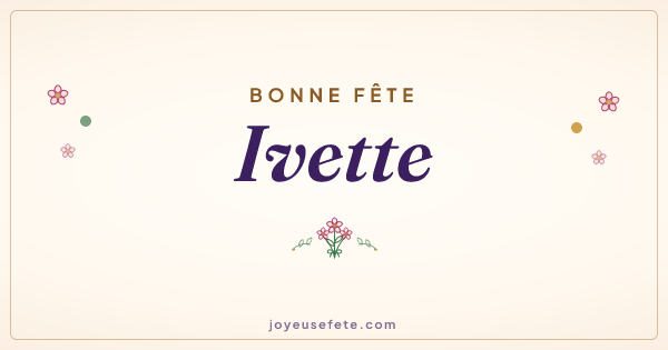 Image « Bonne fête Ivette » au format large
