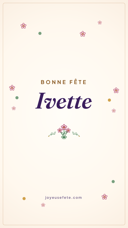 Image « Bonne fête Ivette » au format story