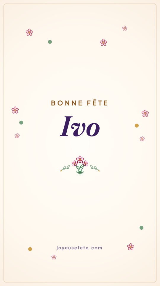 Image « Bonne fête Ivo » au format story