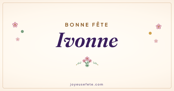 Image « Bonne fête Ivonne » au format large