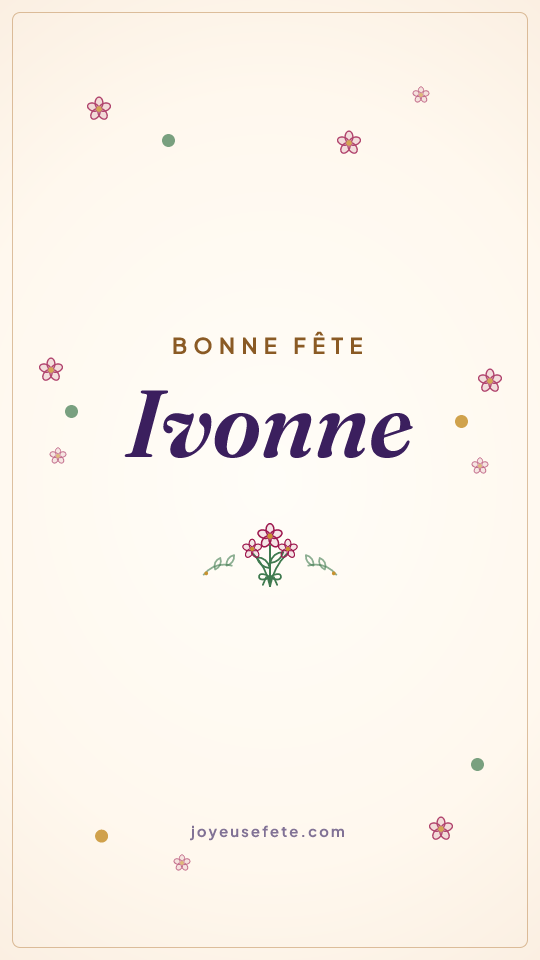 Image « Bonne fête Ivonne » au format story