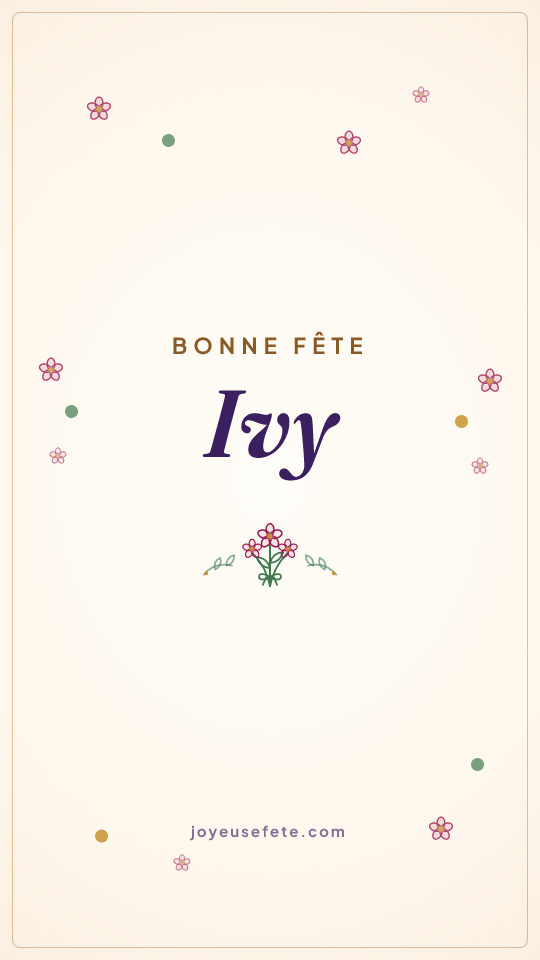 Image « Bonne fête Ivy » au format story