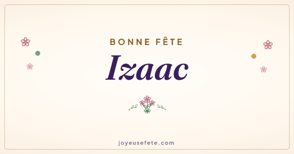 Image « Bonne fête Izaac » au format large