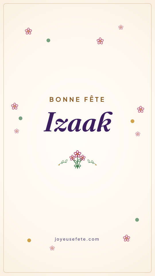 Image « Bonne fête Izaak » au format story