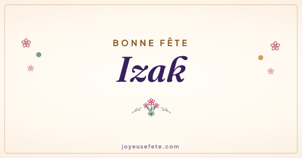 Image « Bonne fête Izak » au format large