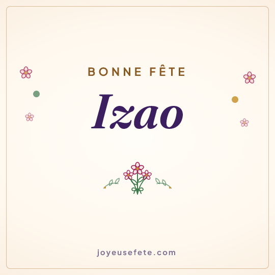 Image carrée « Bonne fête Izao » pour WhatsApp