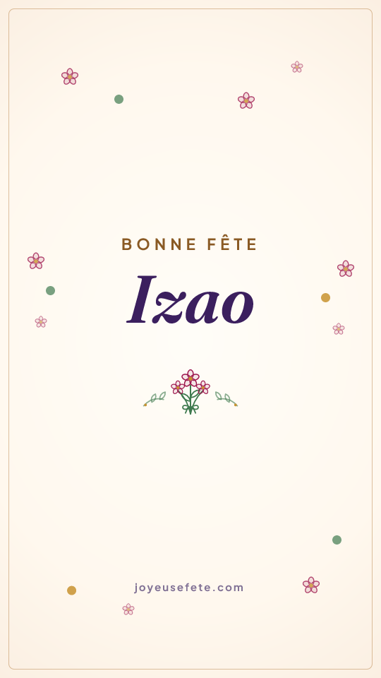 Image « Bonne fête Izao » au format story