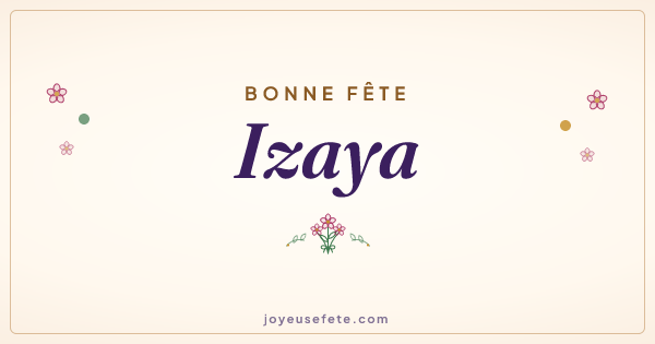 Image « Bonne fête Izaya » au format large