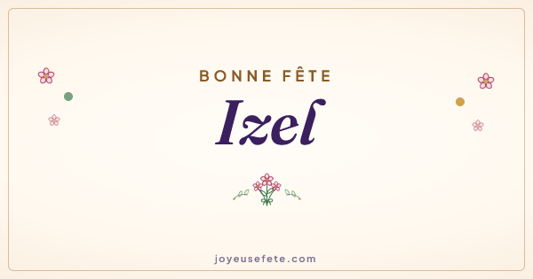 Image « Bonne fête Izel » au format large