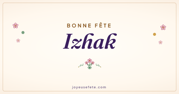 Image « Bonne fête Izhak » au format large