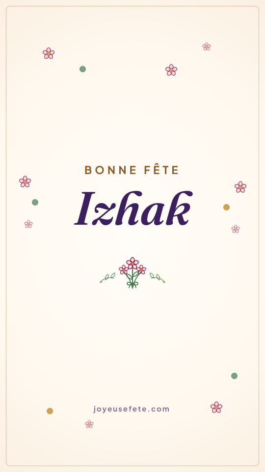 Image « Bonne fête Izhak » au format story