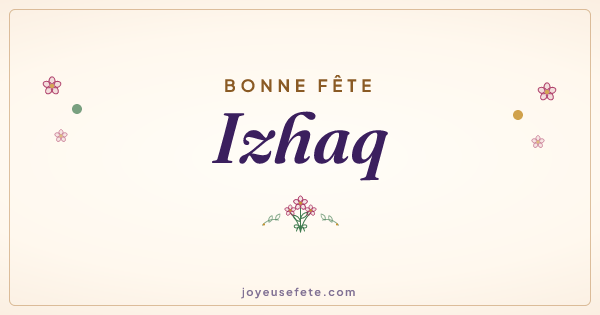 Image « Bonne fête Izhaq » au format large