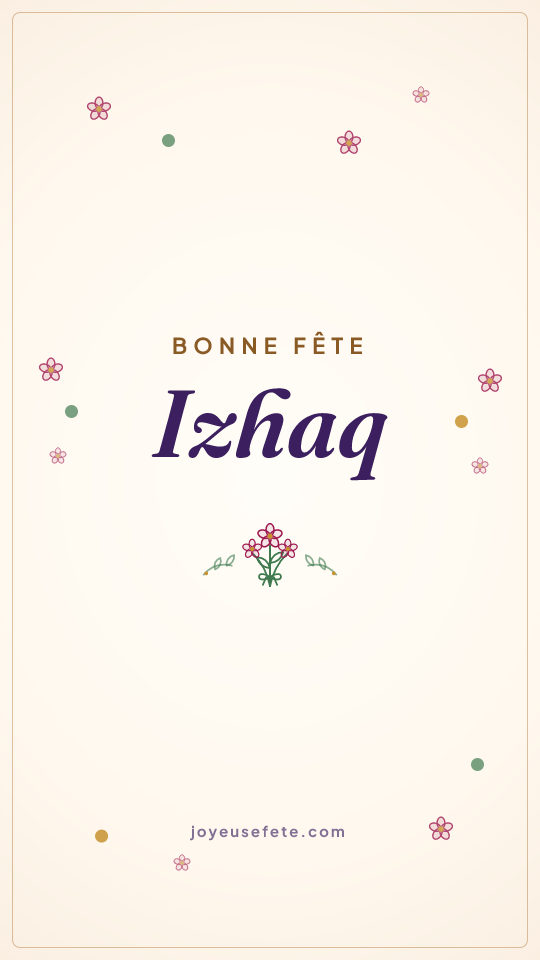 Image « Bonne fête Izhaq » au format story