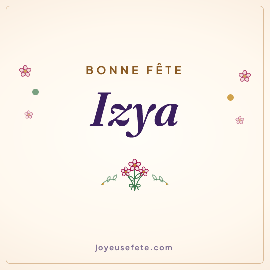 Image carrée « Bonne fête Izya » pour WhatsApp