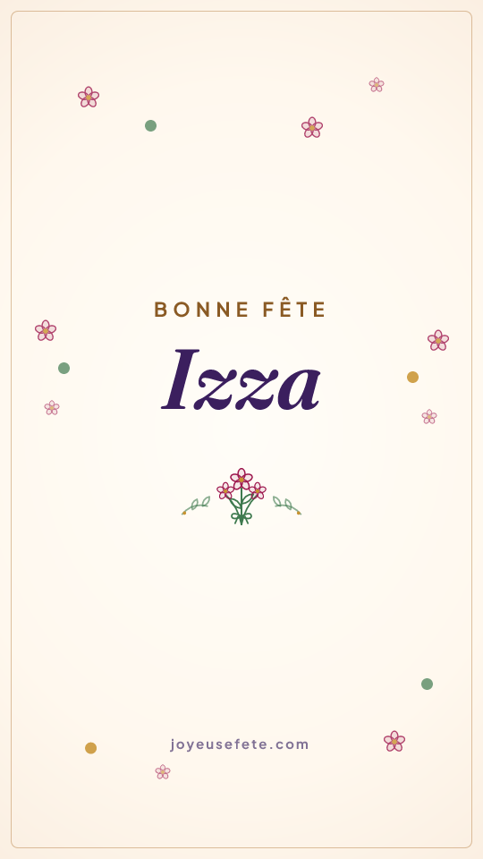 Image « Bonne fête Izza » au format story