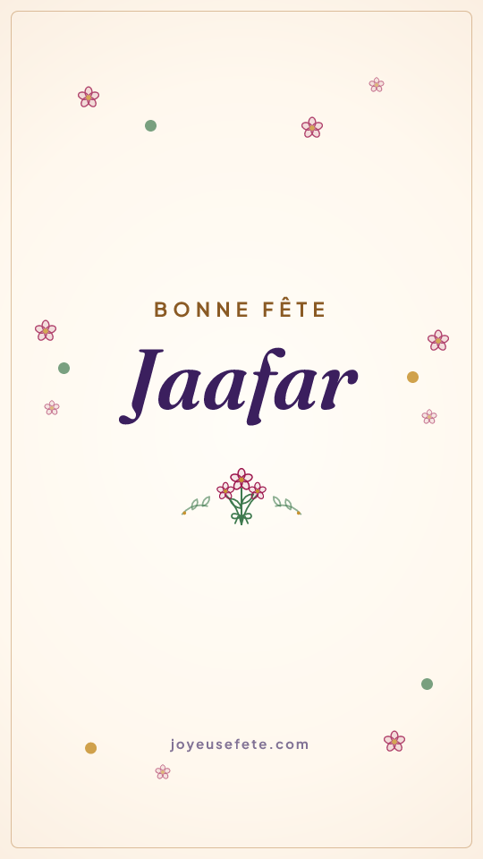Image « Bonne fête Jaafar » au format story