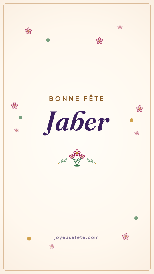 Image « Bonne fête Jaber » au format story