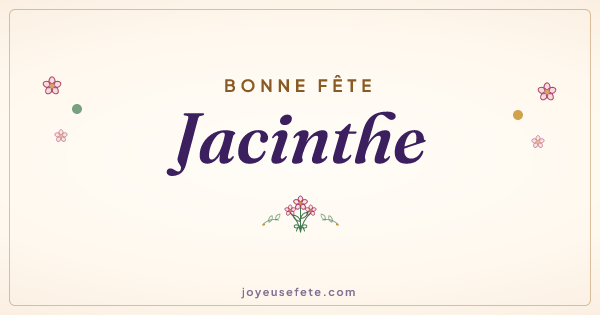 Image « Bonne fête Jacinthe » au format large