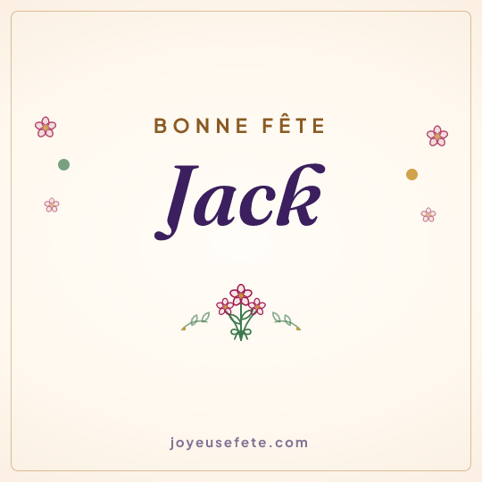 Image carrée « Bonne fête Jack » pour WhatsApp