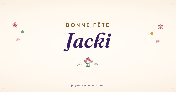 Image « Bonne fête Jacki » au format large