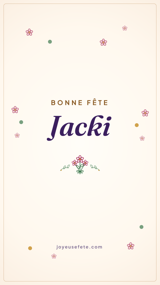 Image « Bonne fête Jacki » au format story