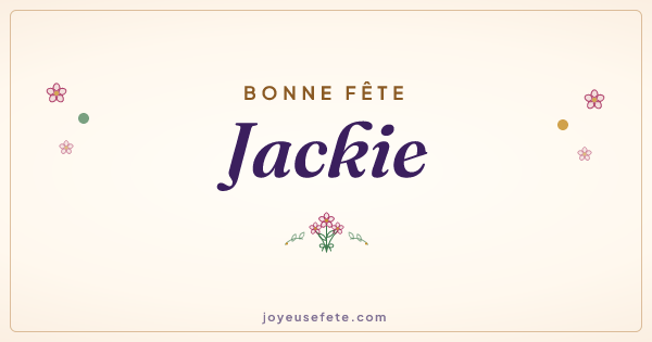 Image « Bonne fête Jackie » au format large