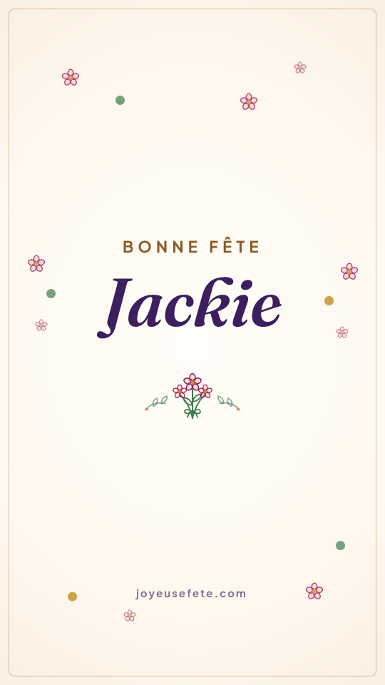Image « Bonne fête Jackie » au format story
