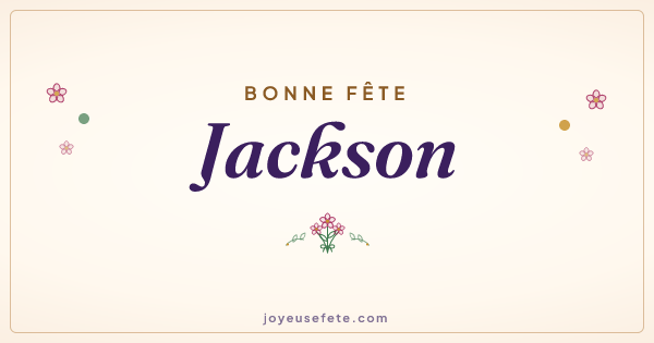 Image « Bonne fête Jackson » au format large