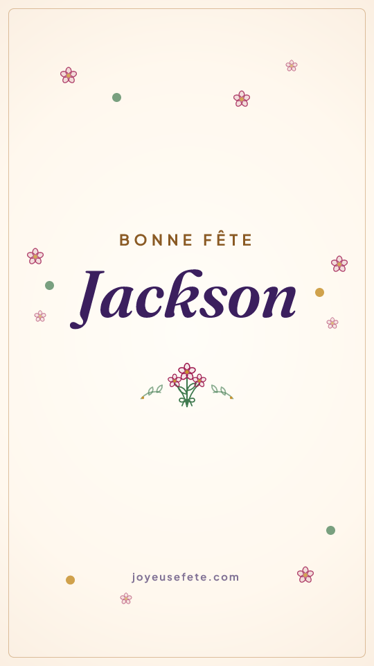 Image « Bonne fête Jackson » au format story